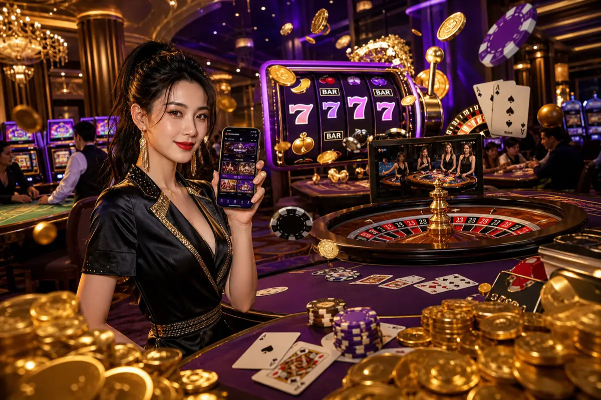 1betmega Casino antara muka permainan mudah alih